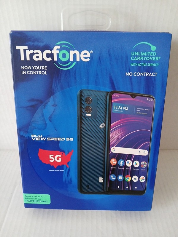 Blu View 5G Speed B1550VL Tracfone 64GB 4GB Ram 6.5 mint condition smart phone
