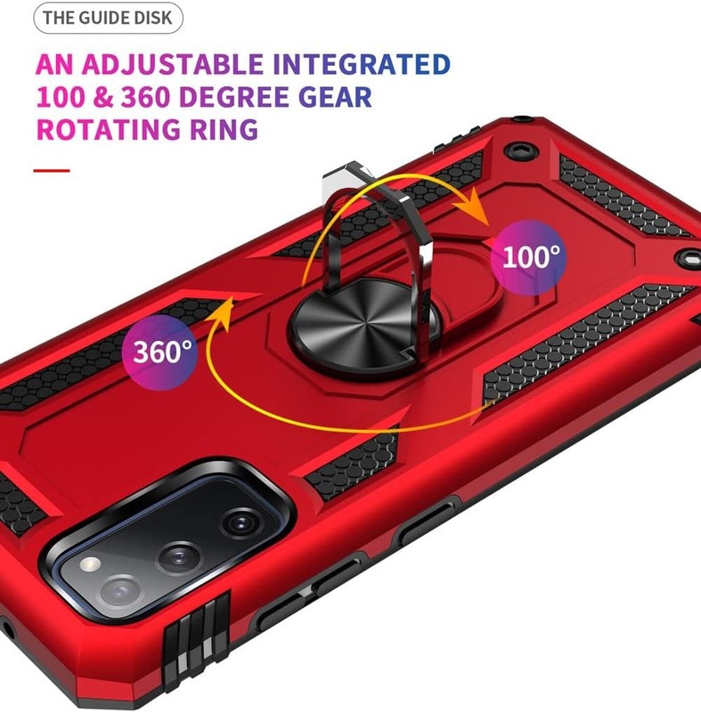Case for Samsung Galaxy S20 FE with Glass Screen Protectors Military-Grade Red gallery