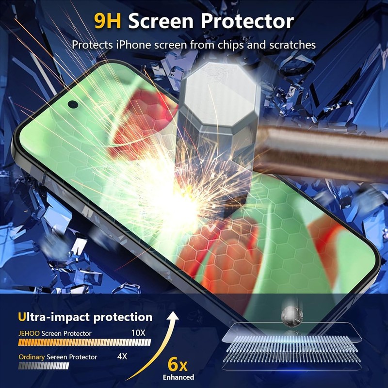 [2+2 Pack] 2 Packs for Google Pixel 9 Pro XL Privacy Tempered Glass Screen Prote gallery