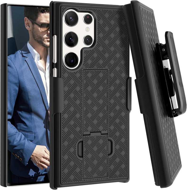Case & Holster for Samsung Galaxy S24 Ultra Slim Combo Shell Rugged Shockproof
