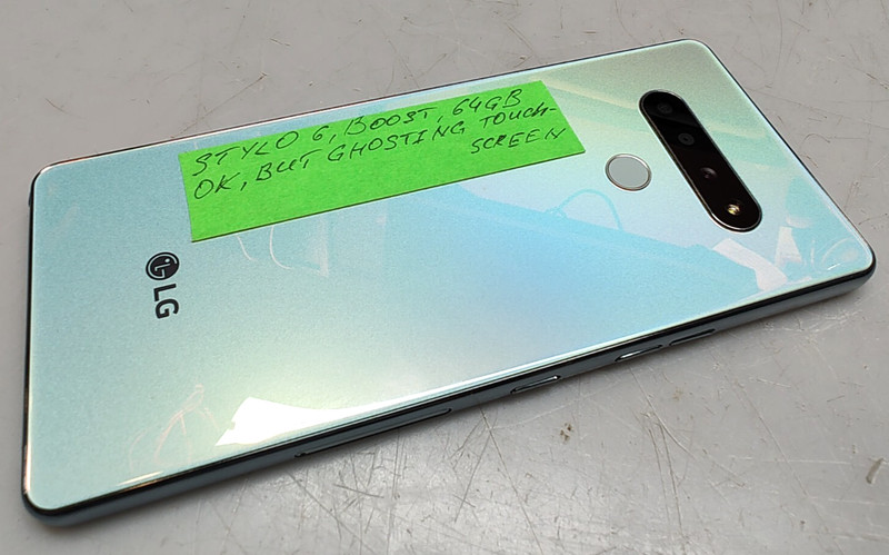 Boost Mobile LG LM-Q730TM 3GB / 64GB Q730TM10y Pearl FOR PARTS gallery
