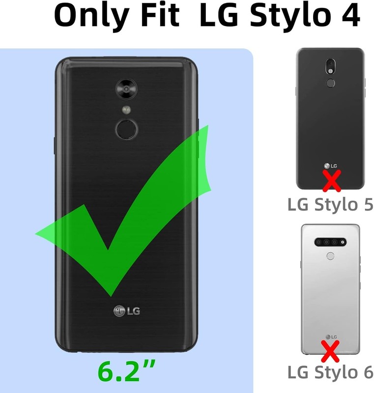For LG Stylo 4/Stylo 4 Plus Case Bling Glitter Liquid Phone Cover + Ring Stand gallery