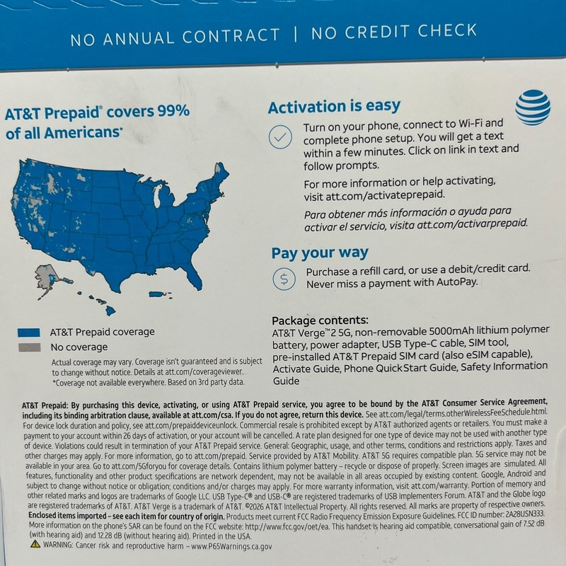 AT&T Verge 2 5G, 64GB, Ivory White At&t Prepaid Smartphone gallery