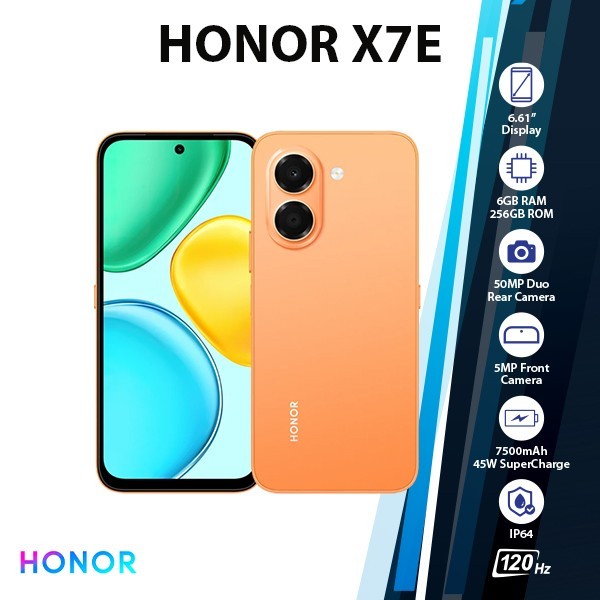 HONOR X7e Android Cell Phone (6GB+256GB /ORANGE/Dual SIM/Octa Core/Unlocked)
