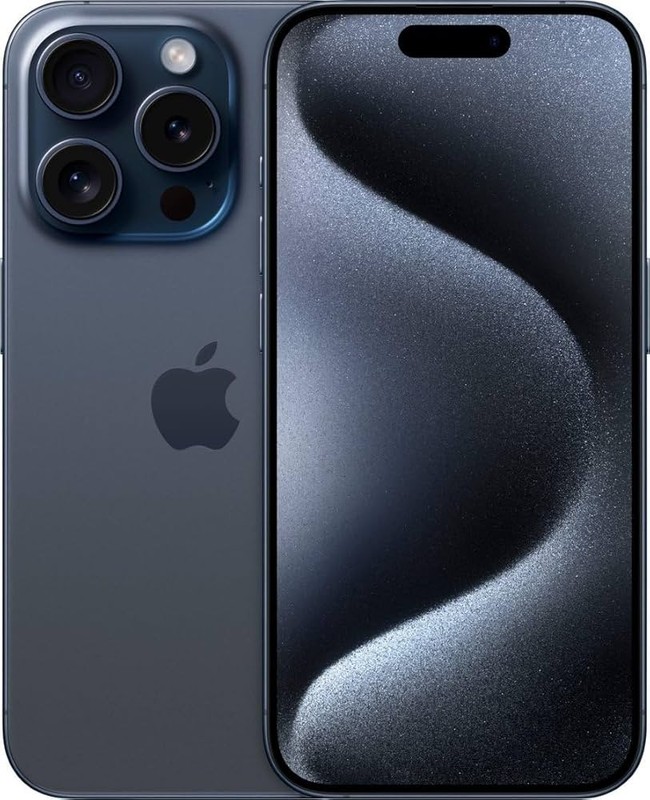 Apple iPhone 15 Pro 128GB Blue Titanium (Unlocked) 90%+ Battery – Good