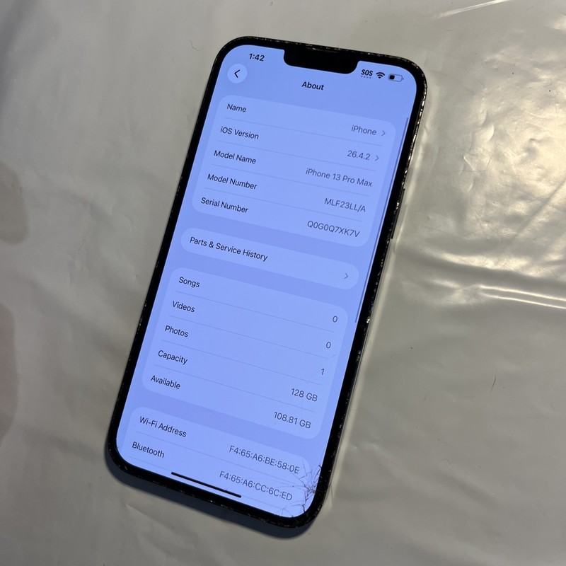 Apple iPhone 13 Pro Max - 128GB (Unlocked) CRACKED - NO FACE ID - AS IS (#T250) gallery