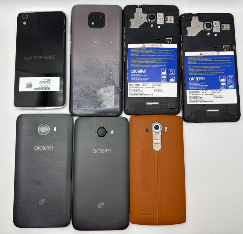 Lot of 7 Android Smartphones Alcatel Idol 4 Fierce XL ZIP LG G4 Moto G Power gallery