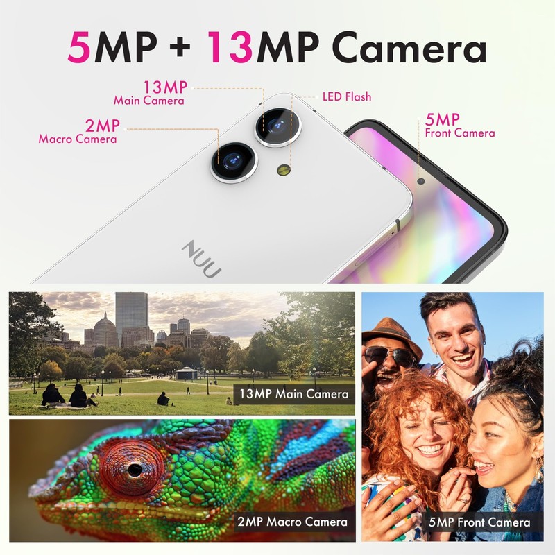N10 Basic Cell Phone for T-Mobile, Mint, Metro, Qlink, Tello and More 4GB/128... gallery