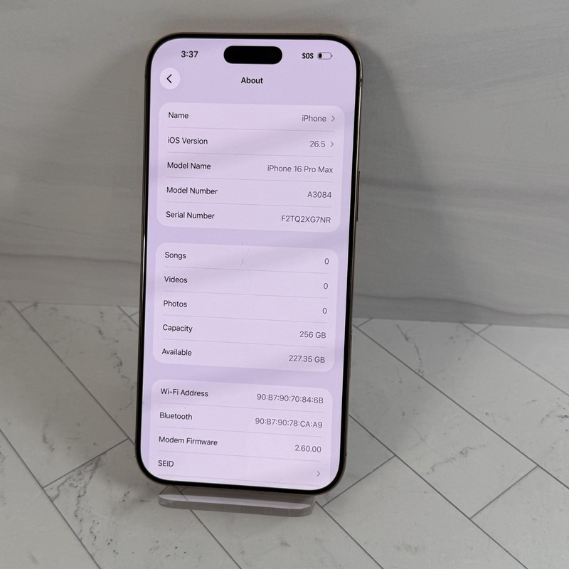 Apple iPhone 16 Pro Max Natural 256 GB Unlocked Cracked Camera #16 gallery