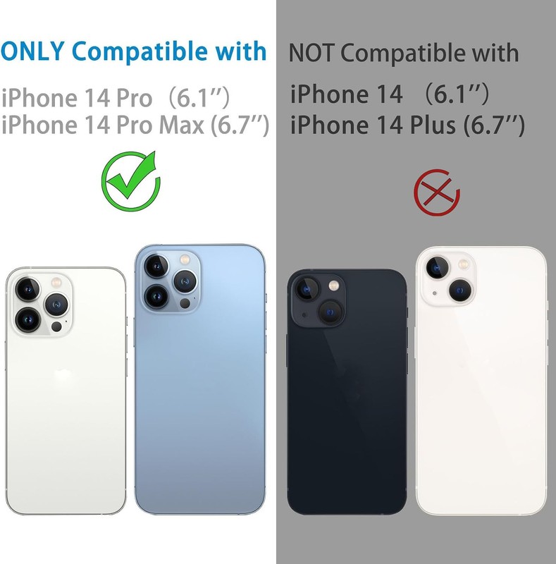 9H Tempered Glass Camera Lens Protector for iPhone 14 Pro/Max - Bling 3D Rhinest gallery
