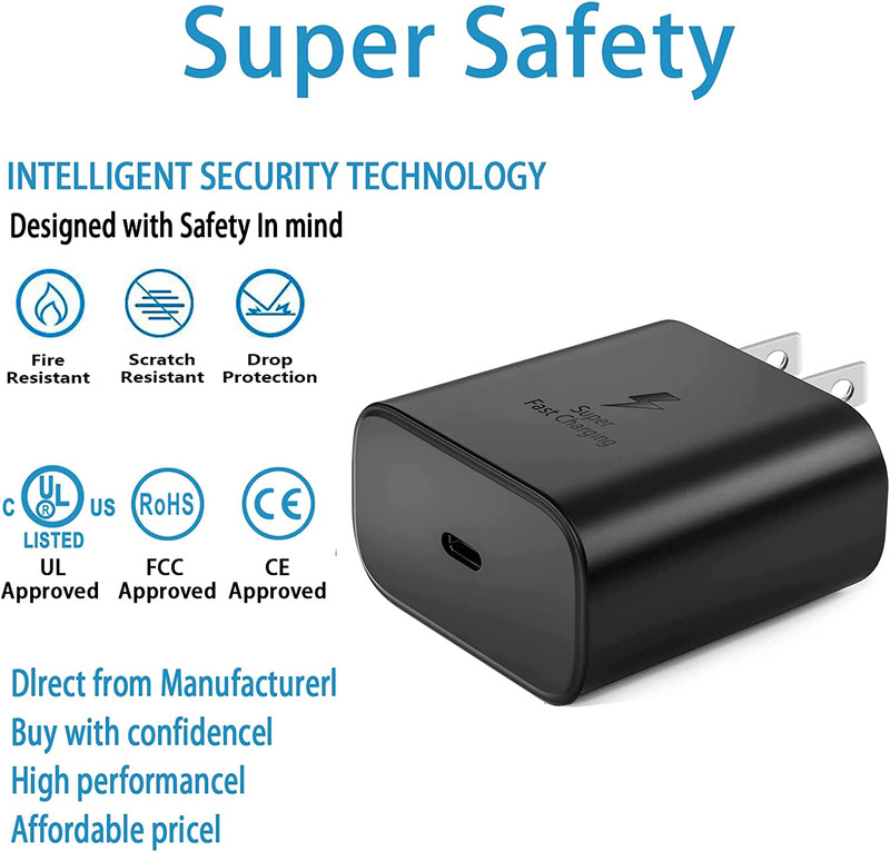 45W Type Usb-c Super Fast Wall Charger 6FT Charging Cable for Samsung Galaxy S23 gallery
