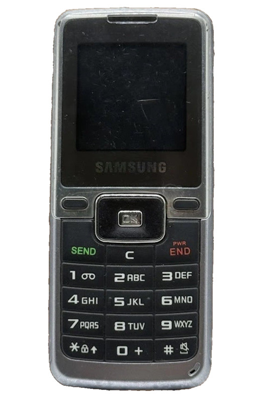 Vintage Samsung SGH-T101G Cell Phone Working Tracfone 2000s Silver/Black/Grey