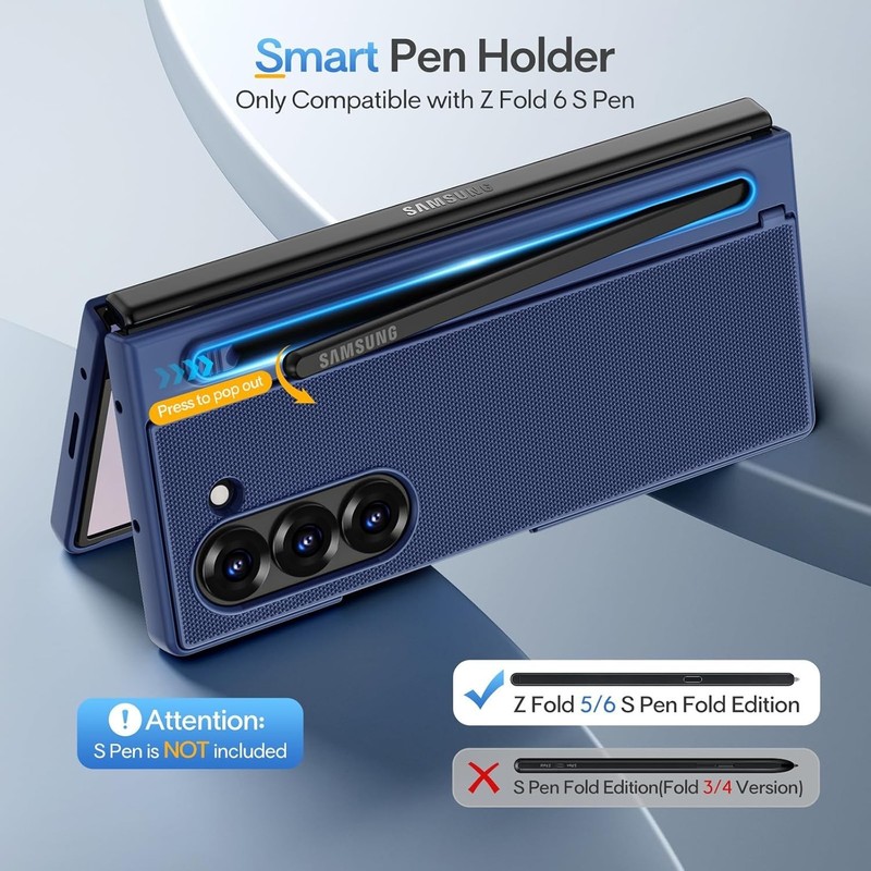 for Galaxy Z Fold 6 5G Case Original Builtin Screen Protector with S Pen Holder gallery