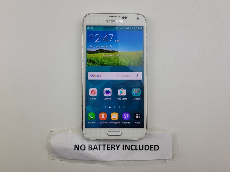 Samsung Galaxy S5 (SM-G900A) 16GB – White (AT&T) Smartphone – Clean IMEI – H0082