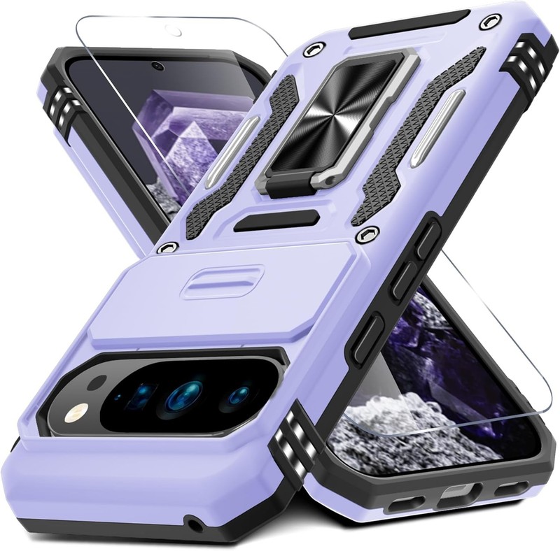 Case for Google Pixel 10 Pro XL with Slide Camera Cover and Screen Protector
