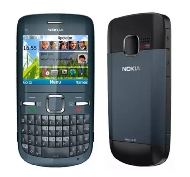 Nokia C3-00 2G GSM 850 / 900 / 1800 / 1900 Original Phone 2.4&Prime; 2MP Camera