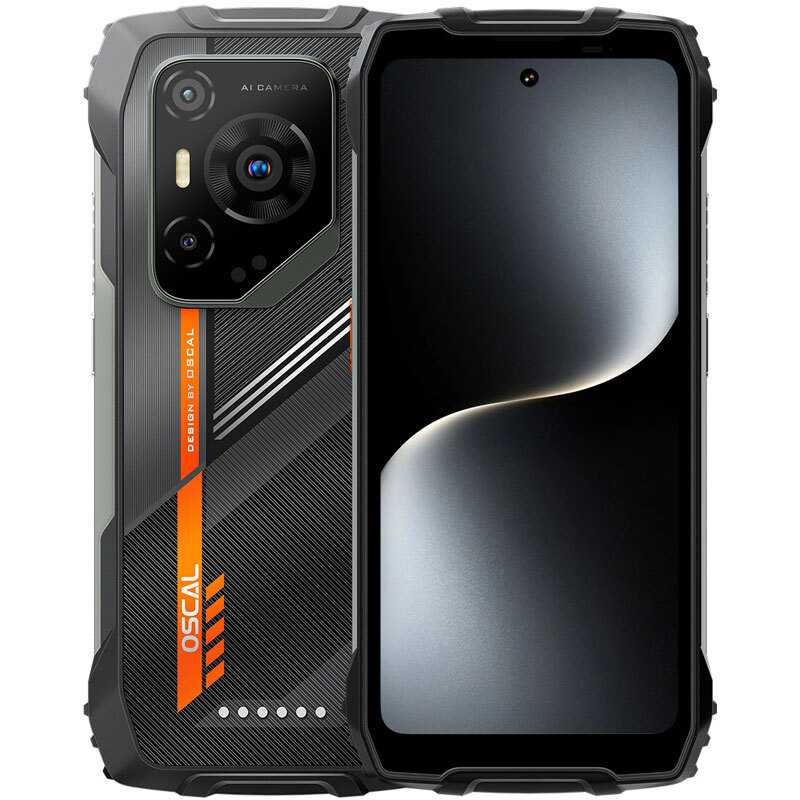 OSCAL PILOT 3 5G 4G AI Rugged SmartPhone Android 15 Mobile Outdoors IP68 Unlock