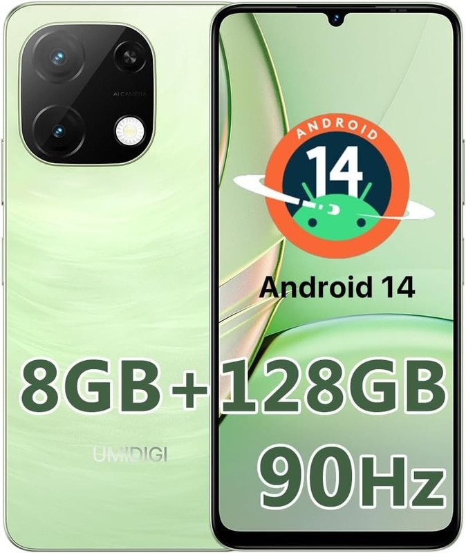 UMIDIGI G9T Unlocked Cell Phone, Dual 4G SIM, 4GB+128GB/1TB TF, Android 14 Smart