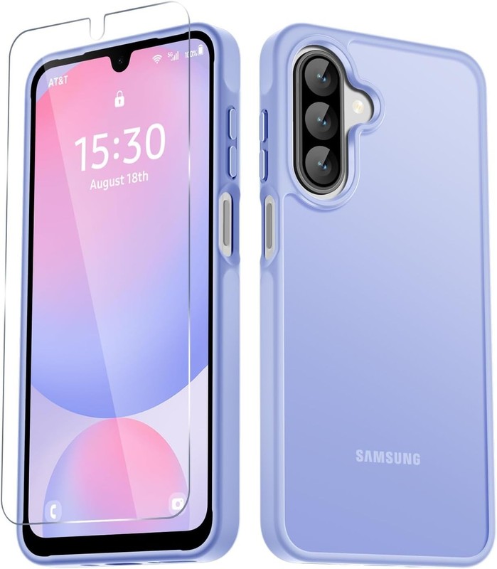 Samsung Galaxy A17 5G Case, Matte Phone Case with Screen Protector, Dark Green