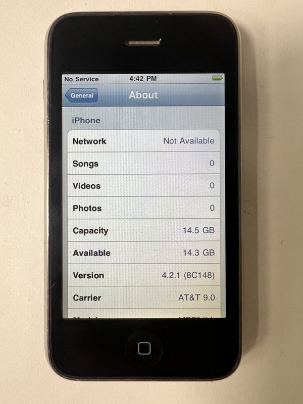 Apple iPhone 3G - 16GB - Black MB704LL AT&T Smart Phone A1421 iOS 4.2.1 WORKING+ gallery