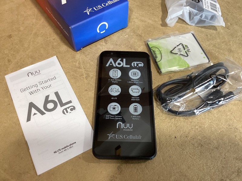 Brand New, Sealed NUU Mobile A6L Android Smart Phone | US Cellular | A6L-C gallery
