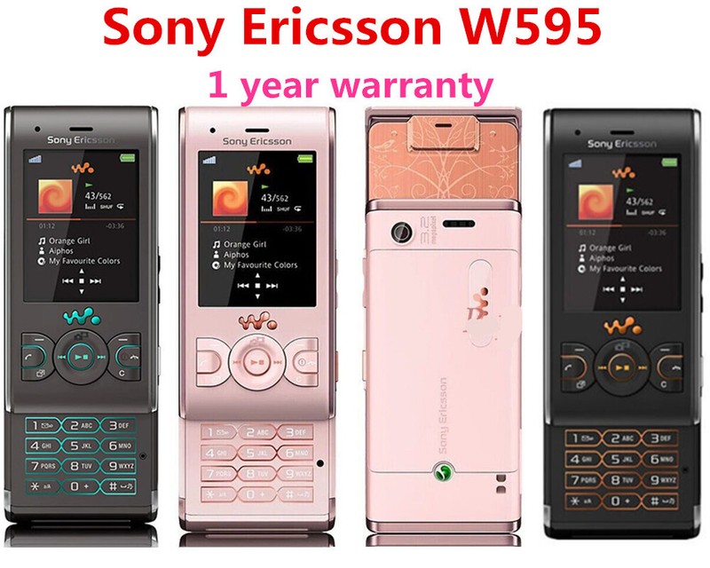Original Sony Ericsson W595 FM Radio Bluetooth 3.15MP 3G Phone 1 year warranty