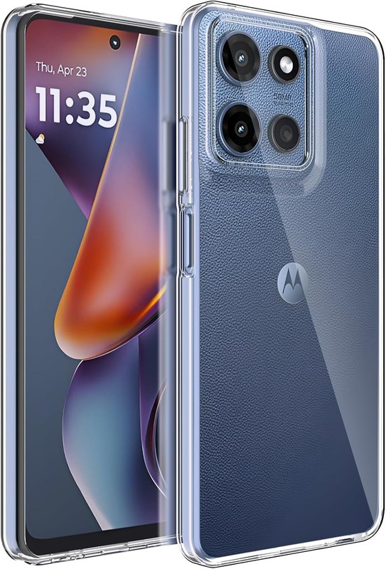 Transparent TPU Silicone Case for Moto G 2025 – Slim Soft Clear Protective Cover