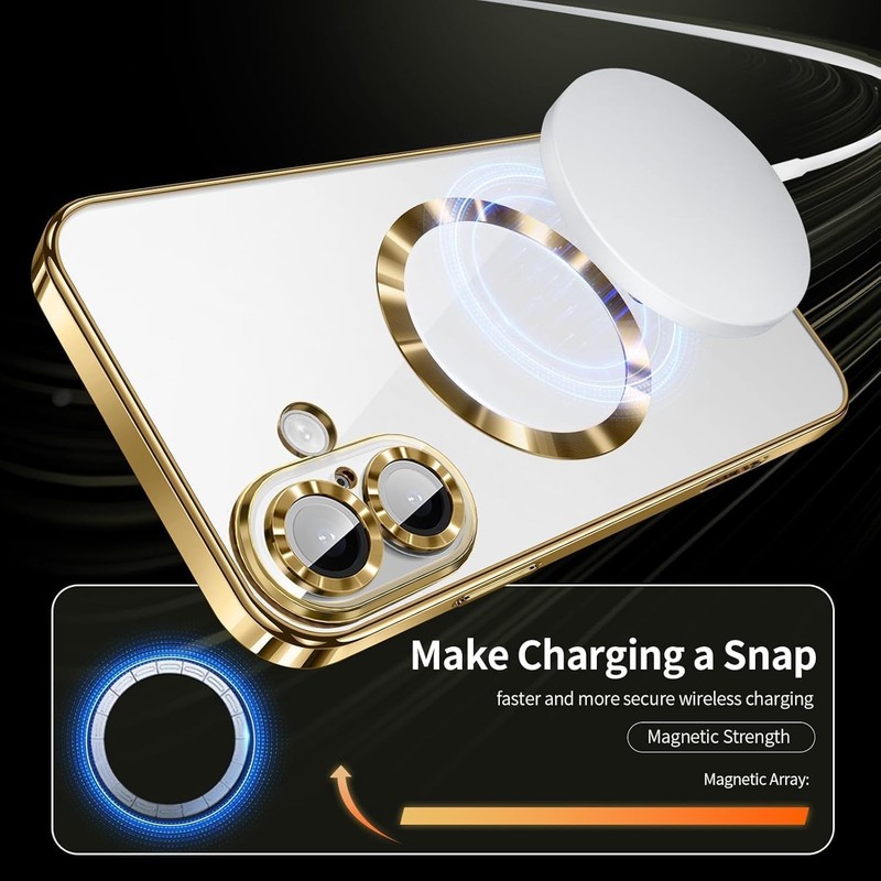 Privacy Case for iPhone 17 Air, Magnetic Clear Phone Case with Privacy Screen Pr gallery