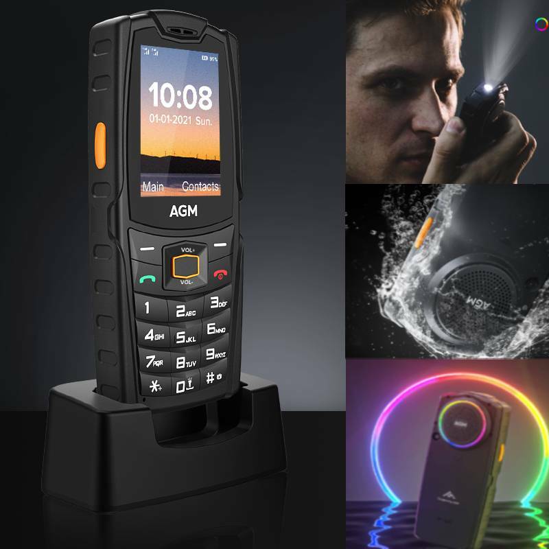 AGM M6 Basic Phone Large Speaker Big Button Cell Phone No Wifi for Seniors Kids