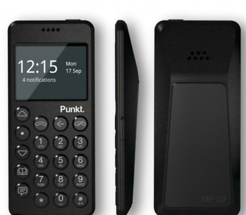 Punkt. MP02 Minimalist 4G LTE Cell Phone – 2GB RAM, 16GB Storage – Black