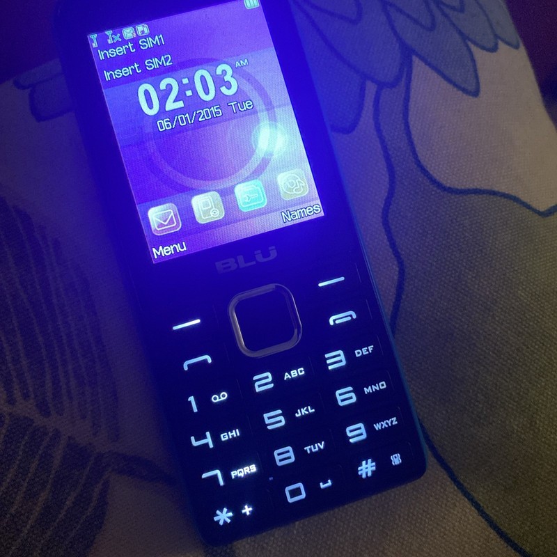 BLU Cell Phone Unlocked W/ Number Buttons Tank II T193 2.4&Prime; VGA GSM Dual Sim
