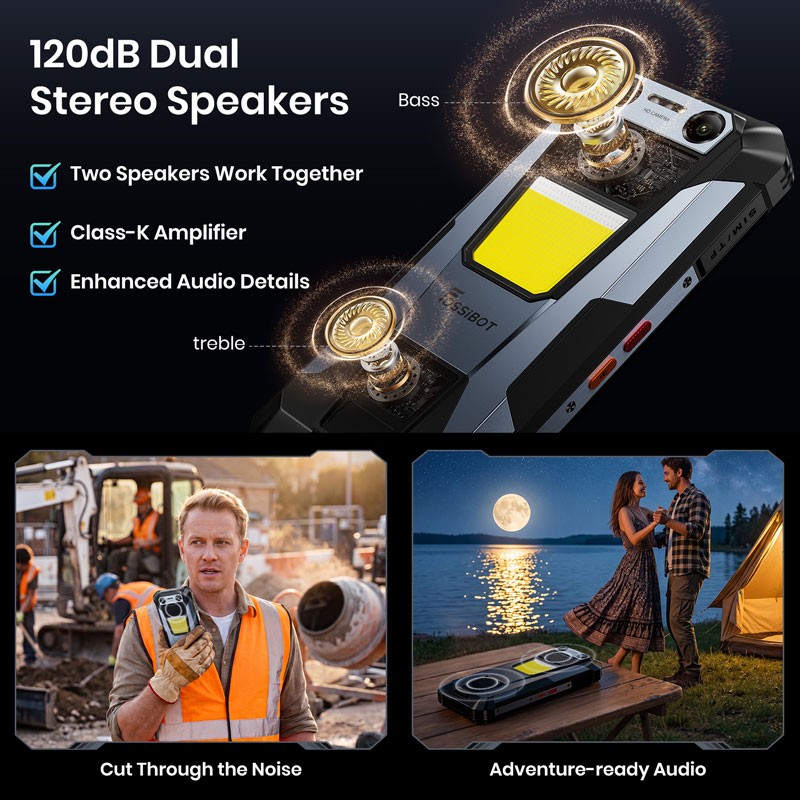 FOSSiBOT F106 PLUS 4G LTE Rugged Phone Android 16 Waterproof Dual Speaker Unlock gallery