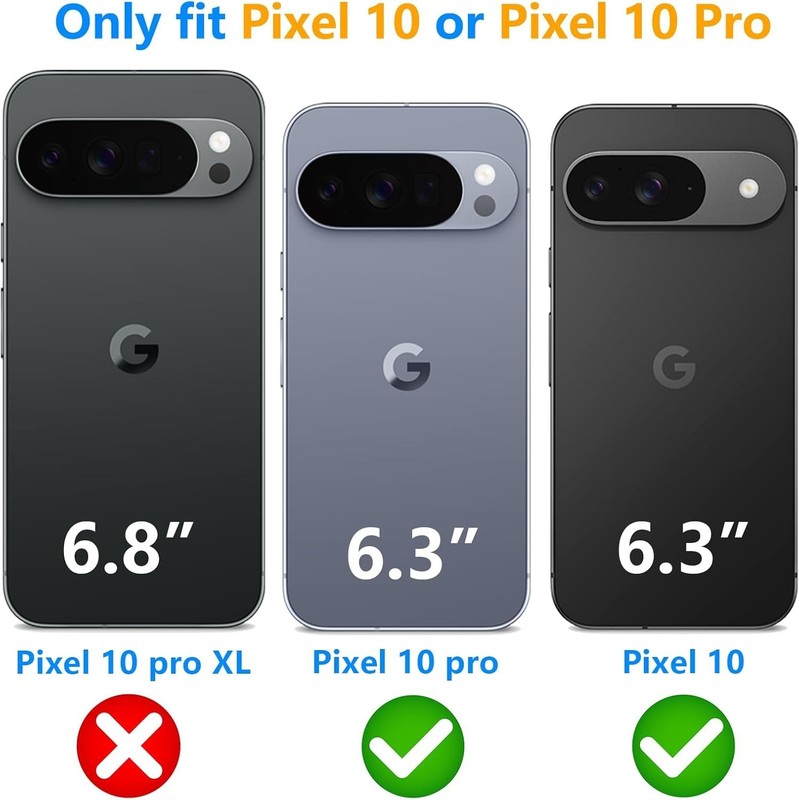 For Google Pixel 10 Pro Clear Case with Shockproof Cover & 1x Screen Protector gallery