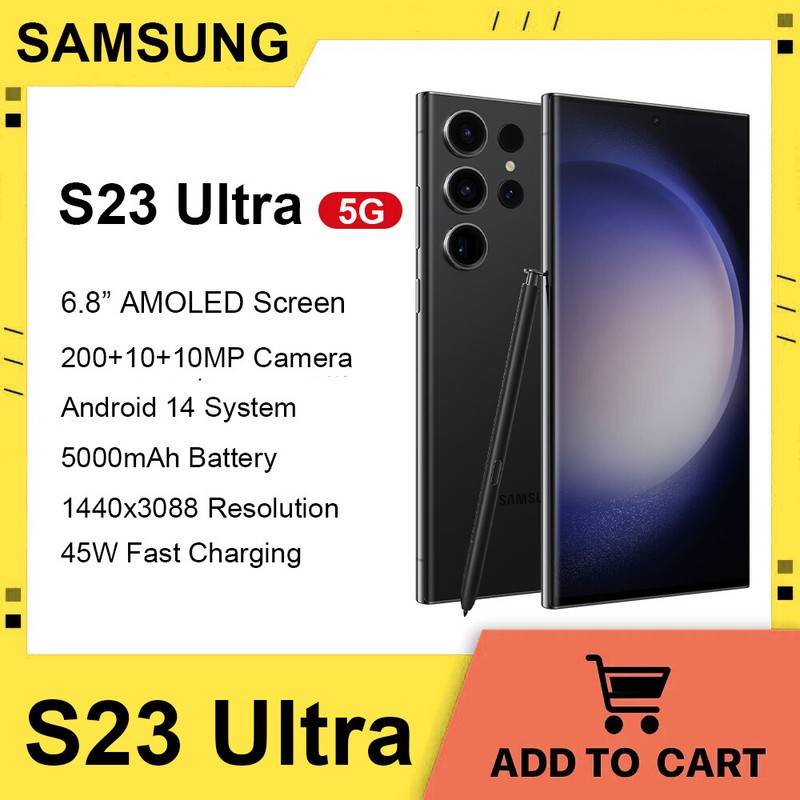 New Samsung Galaxy S23 Ultra 5G S918U 256/512GB Unlocked 2-yr-wty Fast shipping✅