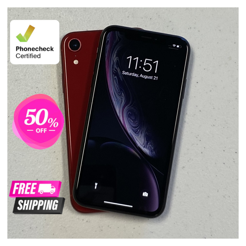 Apple iPhone XR 64GB iOS Unlocked Verizon Metro PCS US Cellular Black White Red