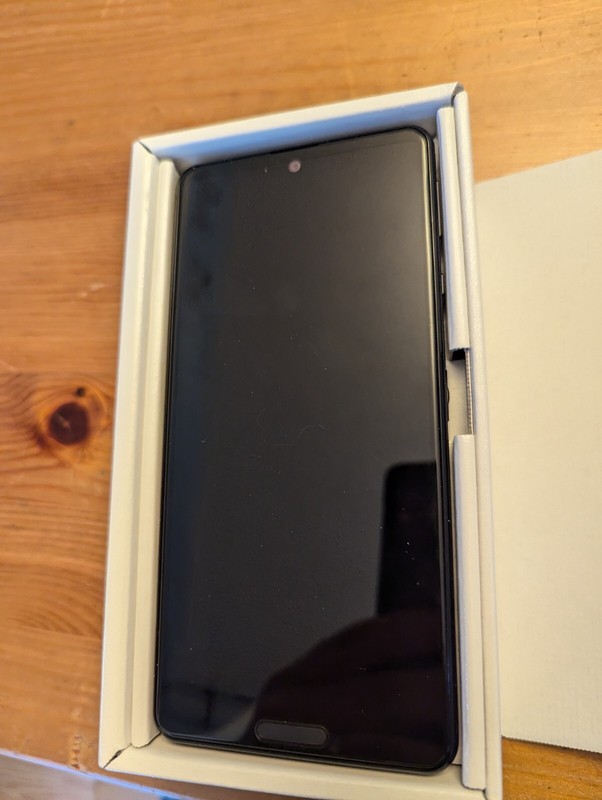 Sharp Aquos Sense4 black 64gb open box with accessories (SH-M15) gallery