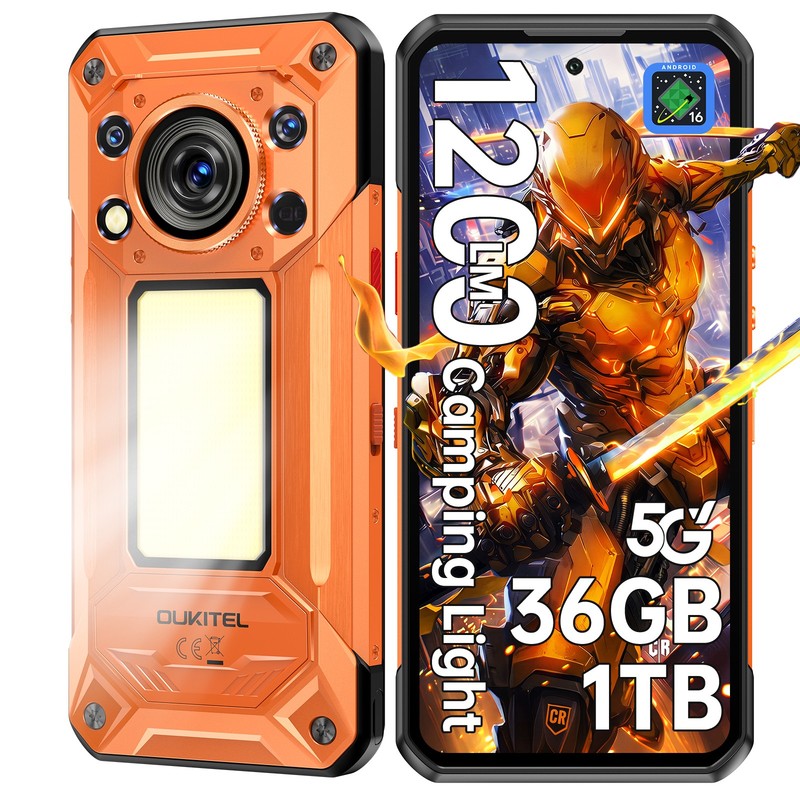 2026 OUKITEL WP500 5G Rugged Smartphone 36GB+1TB Android 16 11000mAh T-Mobile