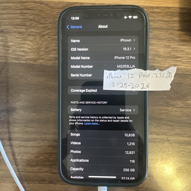 *Jailbroken* IPhone 12 Pro 256GB (Unlocked) RARE IOS 16.3.1 w/ Dopamine Sileo gallery