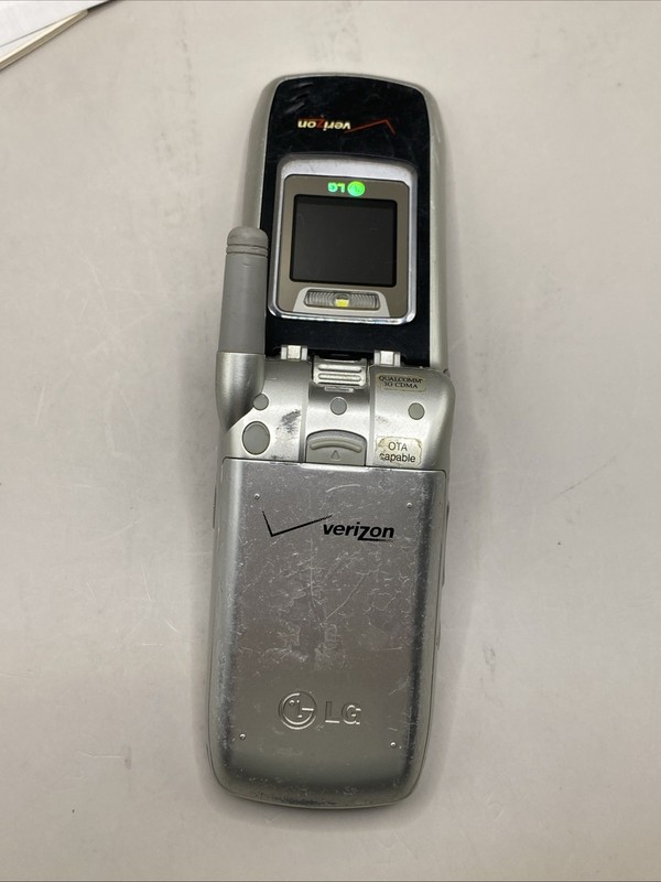 LG VX7000 2G Flip Phone Verizon Chargers Belt Clip Manual No Box Working! Flash gallery