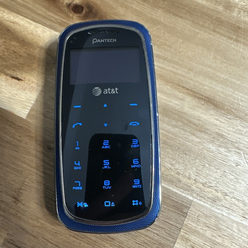 Pantech Impact P7000 Blue 2.6" TFT Color Display 2MP AT&T Cellular Slider Phone