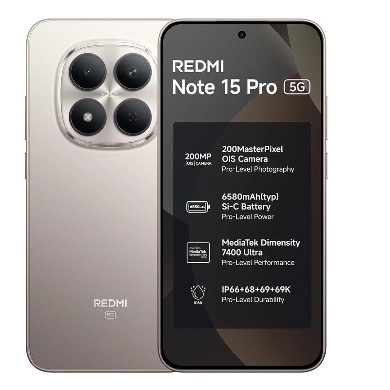 REDMI Note 15 Pro 5G ( Silver , 8GB+256GB) Global Version NO TARIFFS IN USA