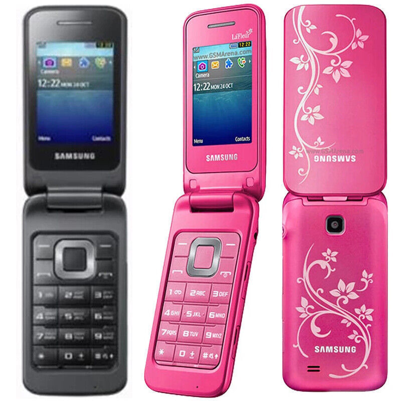 SAMSUNG C3520 Black Flip Bluetooth MP3 2G GSM Unlocked SmartPhone OPEN BOX