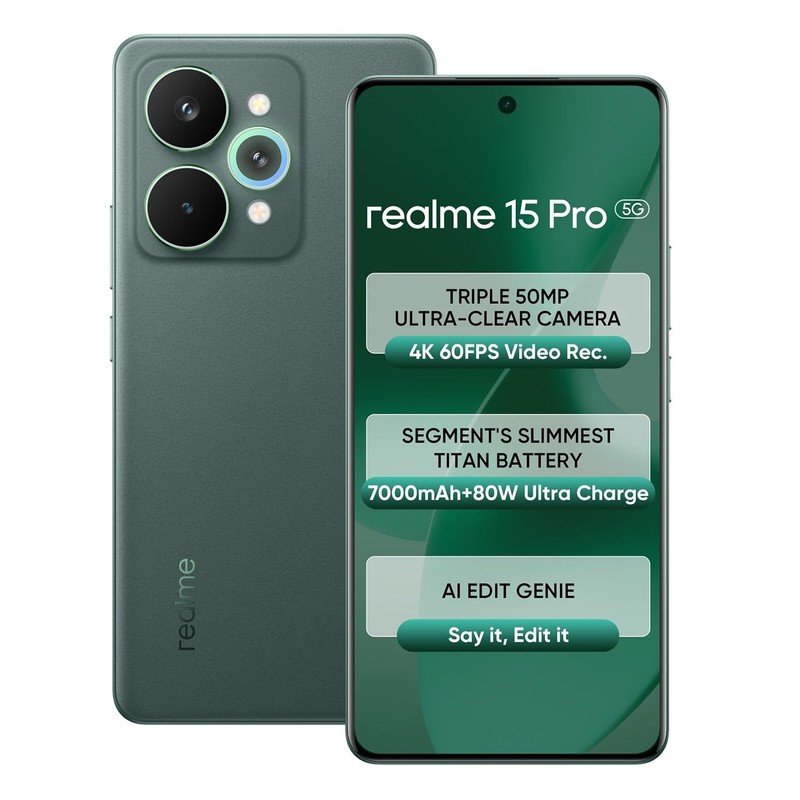 realme 15 Pro 5G Factory Unlocked Dual SIM 256GB Storage-GREEN-NO USA TARIFFS