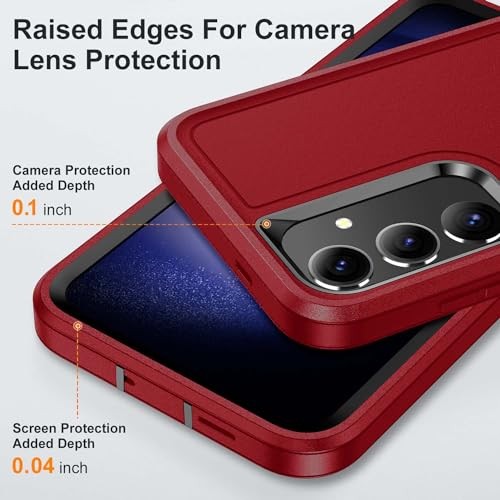 Designed for Samsung Galaxy S24 Plus Case 3-in-1 Military Grade Shockproof Cover gallery
