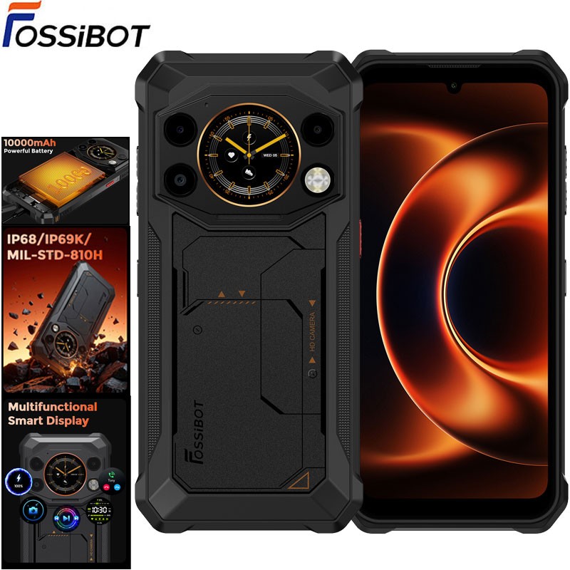 Unlock FOSSiBOT F117 4G Rugged Phone Android 15 Dual Screen Waterproof 10000mAh