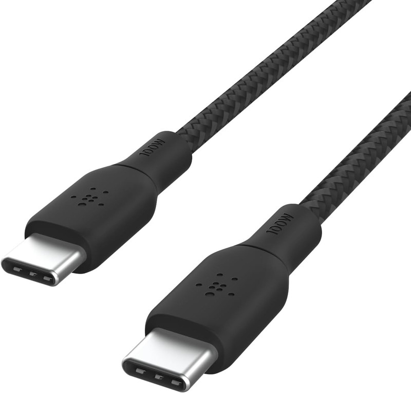 100W USB-C Fast Charger Adapter for iPhone 17, Galaxy S25 9.9ft Cable