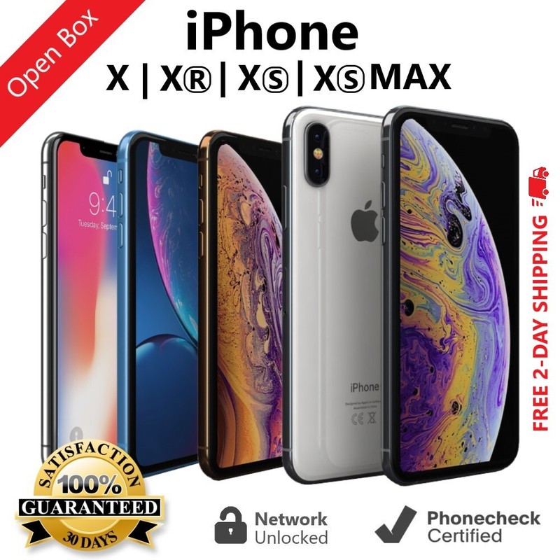 Apple iPhone X | XR | XS | XS Max – 64GB 128GB 256GB – Verizon GSM Unlocked AT&T