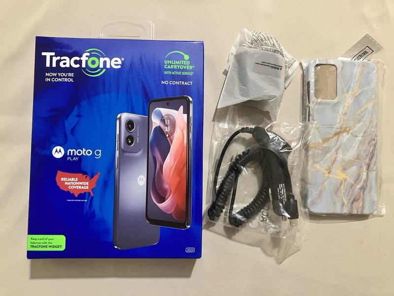Motorola Moto G Play 2024 64GB Phone Tracfone 1 Year Talk/Text & Accessories New gallery