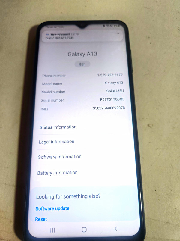 Samsung Galaxy A13 64GB 4GB RAM 6.6in Black Bar MetroPCS Locked SM-A135U