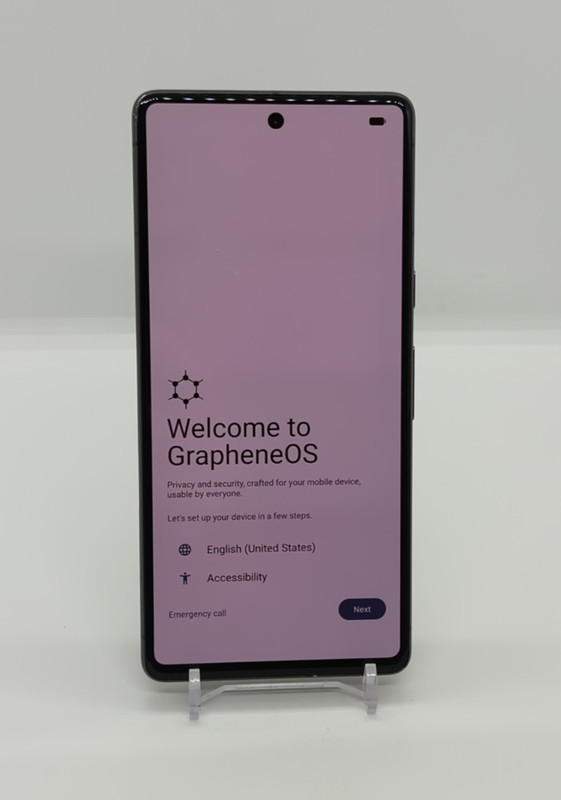 Google Pixel 7 128GB GrapheneOS Degoogled Privacy Black Smartphone 8GB RAM GVU6C